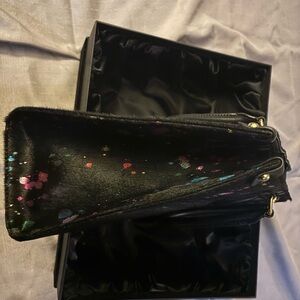 Athena Black Clutch with Colorful Accents